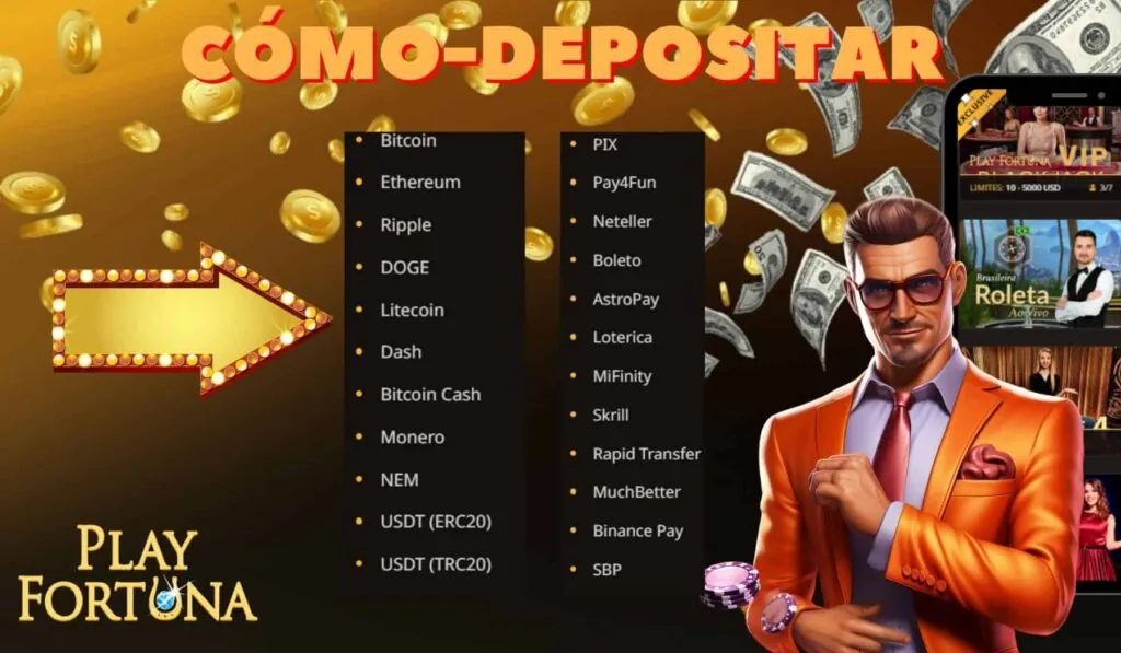 Cómo Depositar no Play Fortuna Brasil