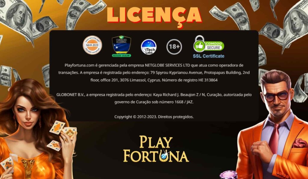 Play Fortuna Brasil Licença e regulamentação