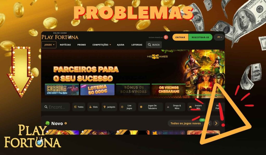 Play Fortuna Brasil Problemas com saques